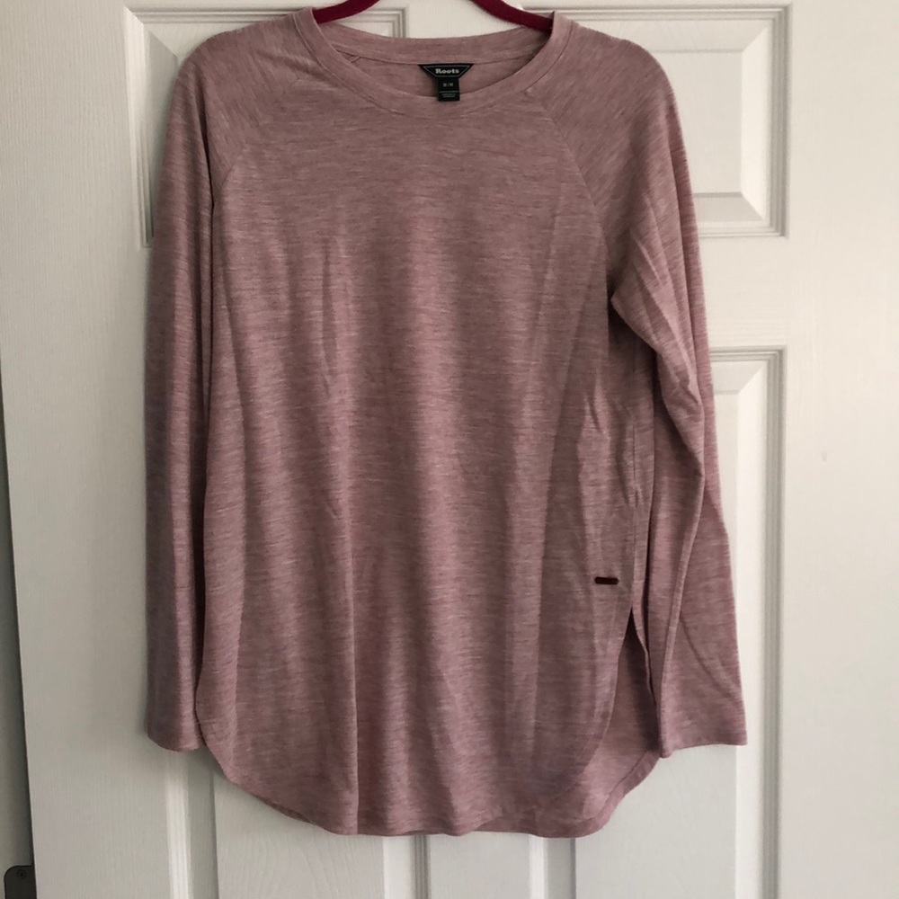 Roots dusty rose long sleeve top
